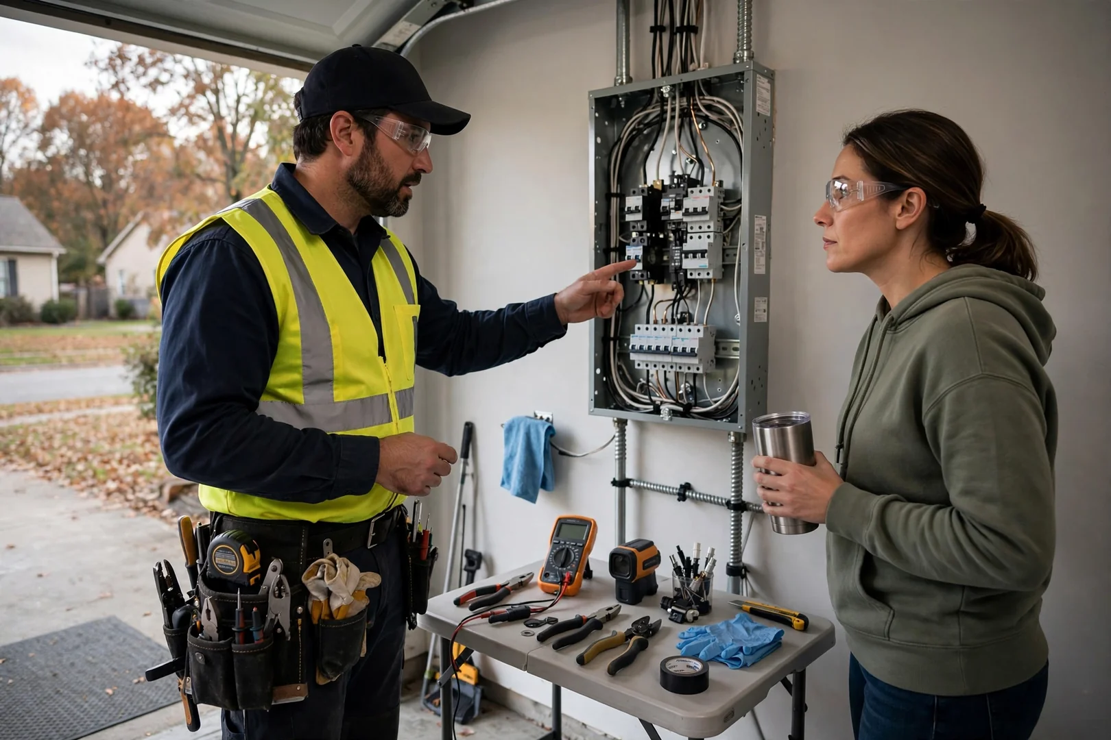 Finished Electrician system setup by Centereach Electrician Masters