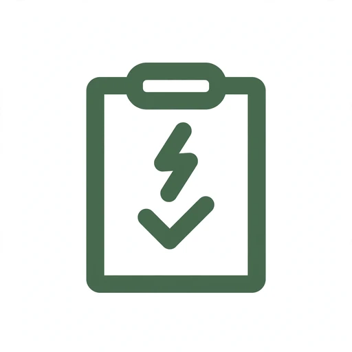 Electrician documenting panel and circuit findings on an inspection report